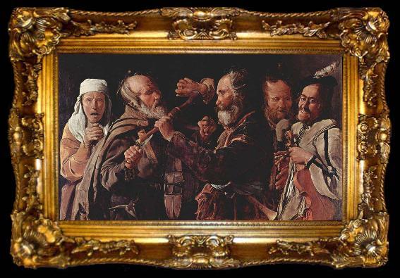 framed  Georges de La Tour Brawl, Getty Museum, ta009-2